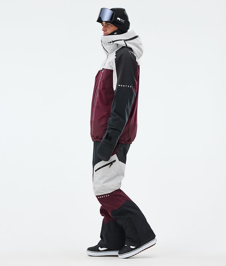 Montec Oracle Lumilautailutakki Miehet Light Grey/Black/Burgundy, Kuva 4 / 10