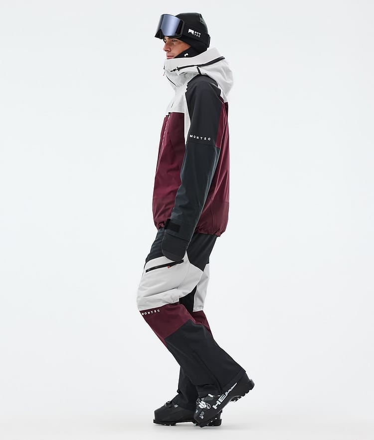 Montec Oracle Laskettelutakki Miehet Light Grey/Black/Burgundy, Kuva 4 / 10