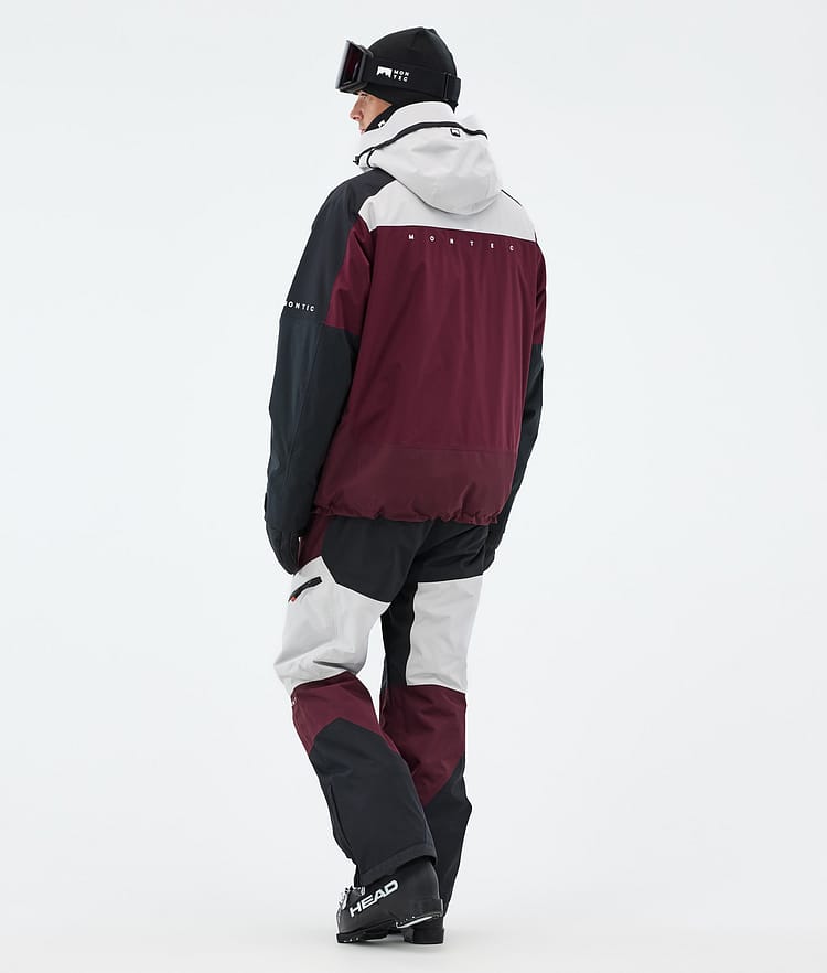 Montec Oracle Laskettelutakki Miehet Light Grey/Black/Burgundy, Kuva 5 / 10