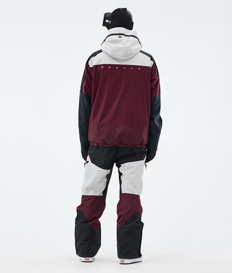 Montec Oracle Lumilautailutakki Miehet Light Grey/Black/Burgundy, Kuva 5 / 10