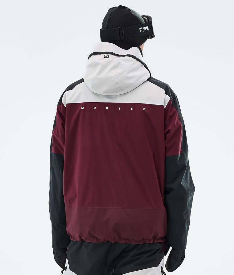 Montec Oracle Lumilautailutakki Miehet Light Grey/Black/Burgundy, Kuva 7 / 10