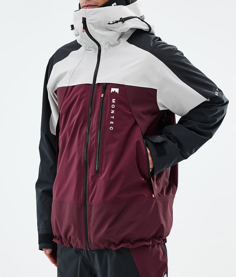 Montec Oracle Laskettelutakki Miehet Light Grey/Black/Burgundy, Kuva 9 / 10