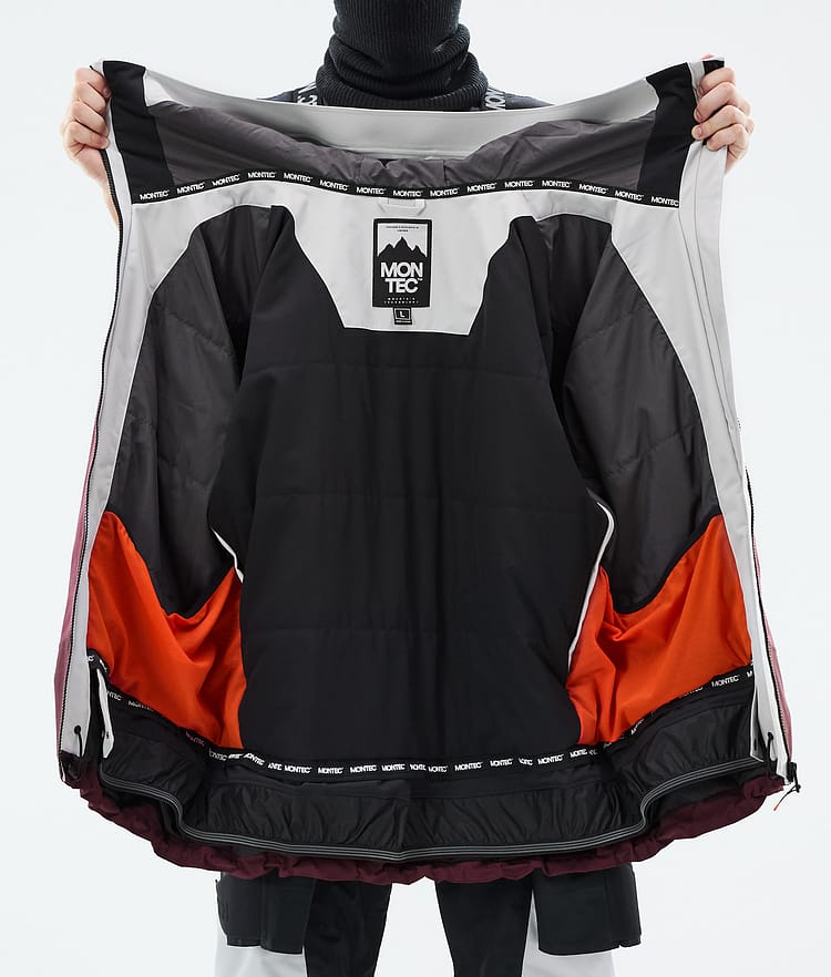 Montec Oracle Lumilautailutakki Miehet Light Grey/Black/Burgundy, Kuva 10 / 10