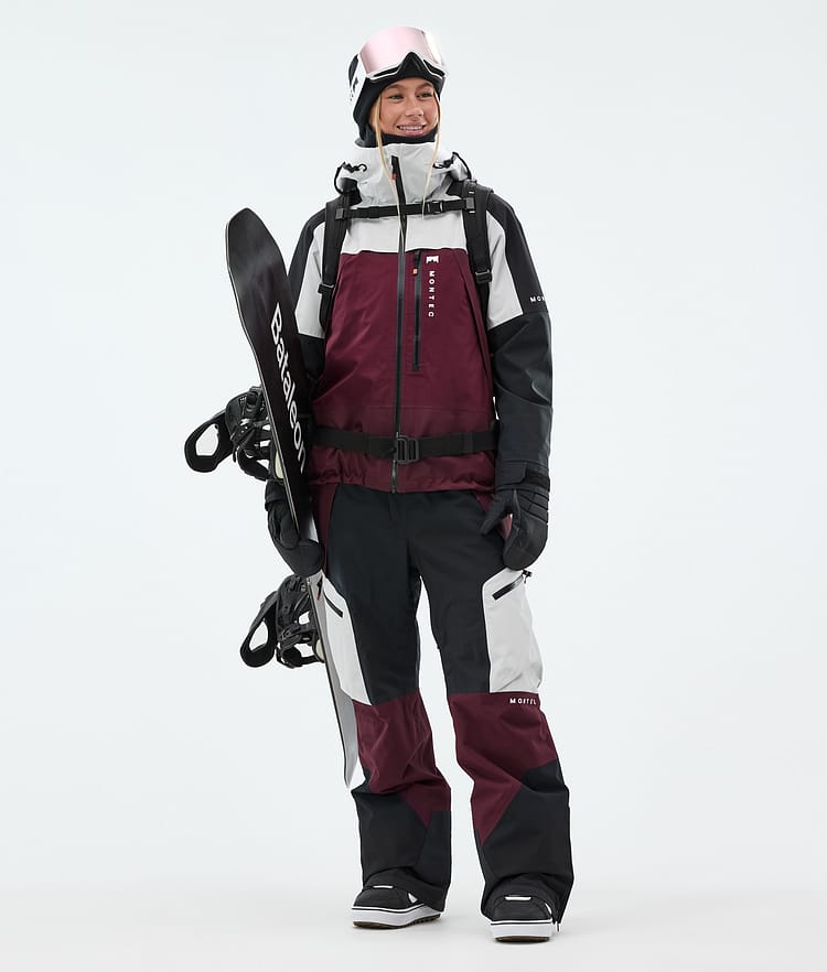 Montec Oracle W Lumilautailutakki Naiset Light Grey/Black/Burgundy, Kuva 3 / 10