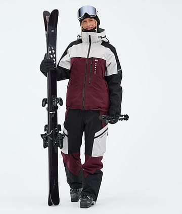 Montec Oracle W Laskettelu Outfit Light Grey/Black/Burgundy