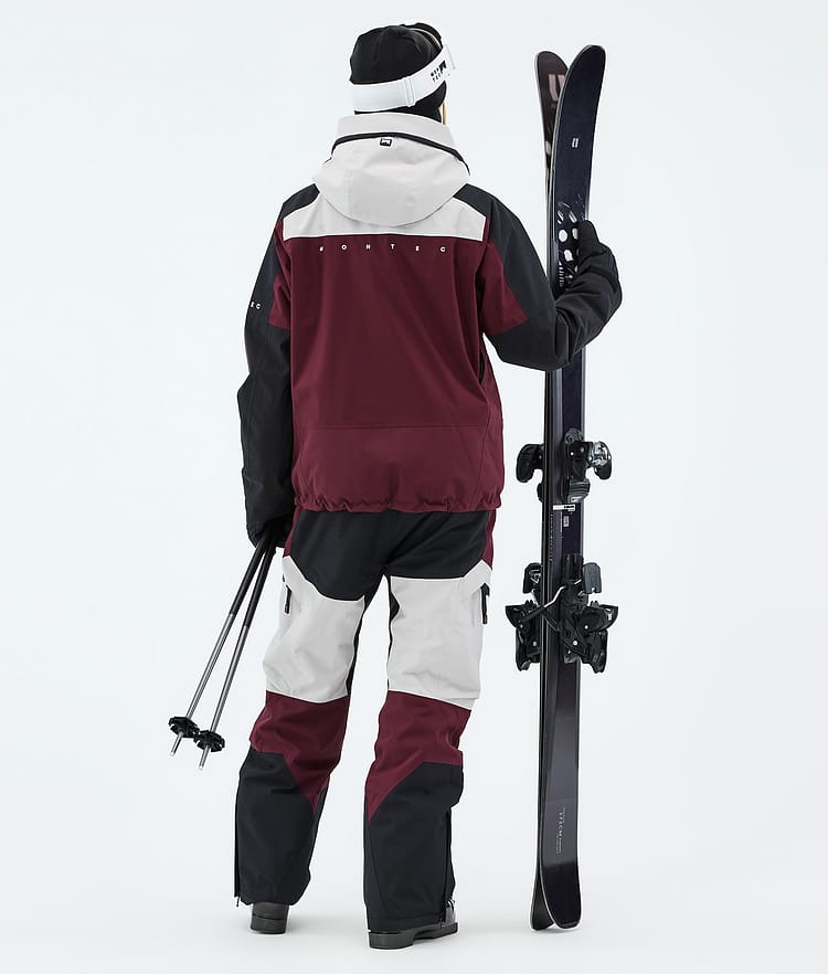 Montec Oracle W Laskettelutakki Naiset Light Grey/Black/Burgundy, Image 3 of 9