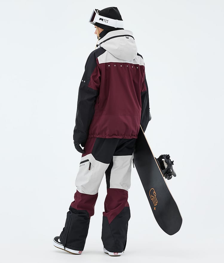 Montec Oracle W Lumilautailutakki Naiset Light Grey/Black/Burgundy, Image 3 of 9