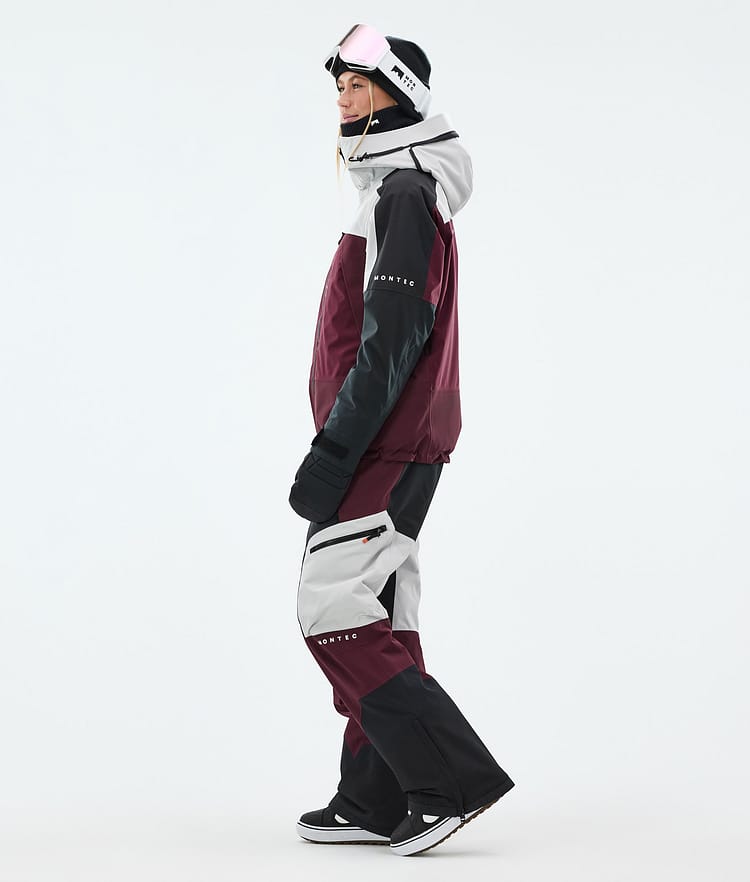 Montec Oracle W Lumilautailutakki Naiset Light Grey/Black/Burgundy, Kuva 4 / 10