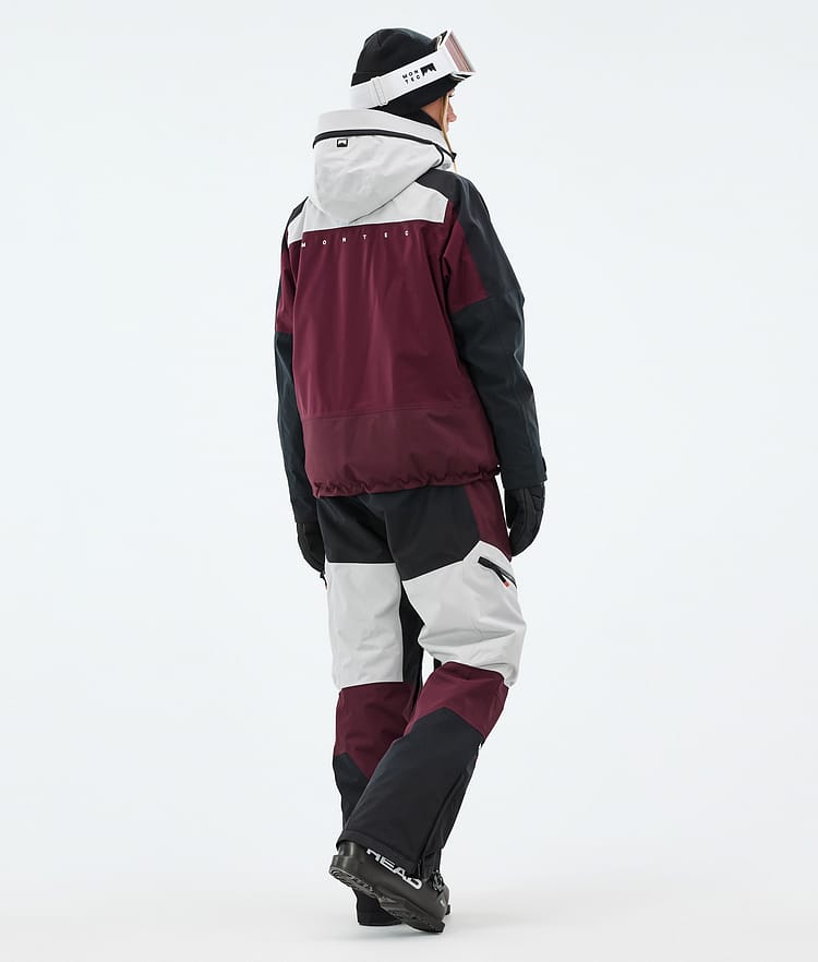 Montec Oracle W Laskettelutakki Naiset Light Grey/Black/Burgundy, Kuva 5 / 10