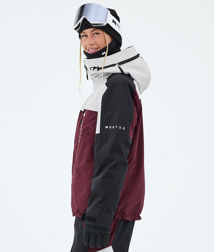 Montec Oracle W Laskettelutakki Naiset Light Grey/Black/Burgundy, Image 5 of 9