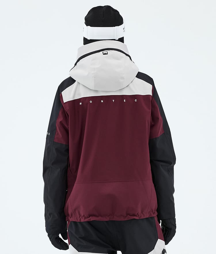 Montec Oracle W Laskettelutakki Naiset Light Grey/Black/Burgundy, Image 6 of 9