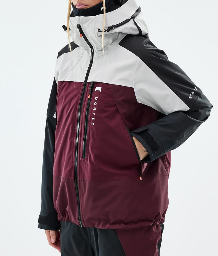 Montec Oracle W Lumilautailutakki Naiset Light Grey/Black/Burgundy, Kuva 8 / 10