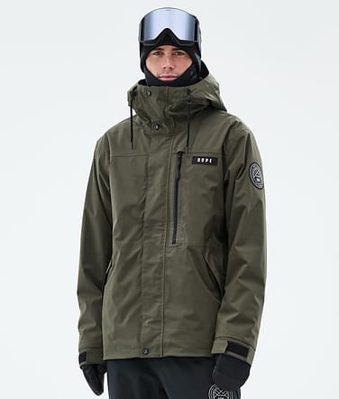 Dope Blizzard Full Zip Lumilautailutakki Miehet Olive Green