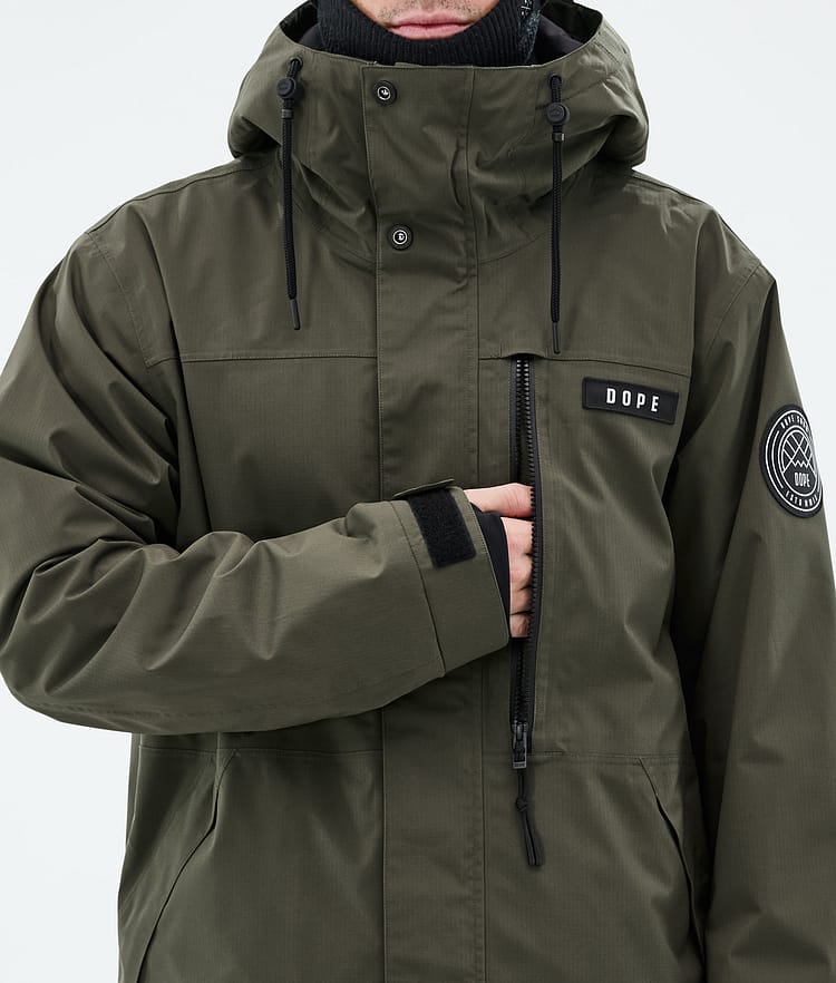 Dope Blizzard Full Zip Lumilautailutakki Miehet Olive Green, Kuva 8 / 9