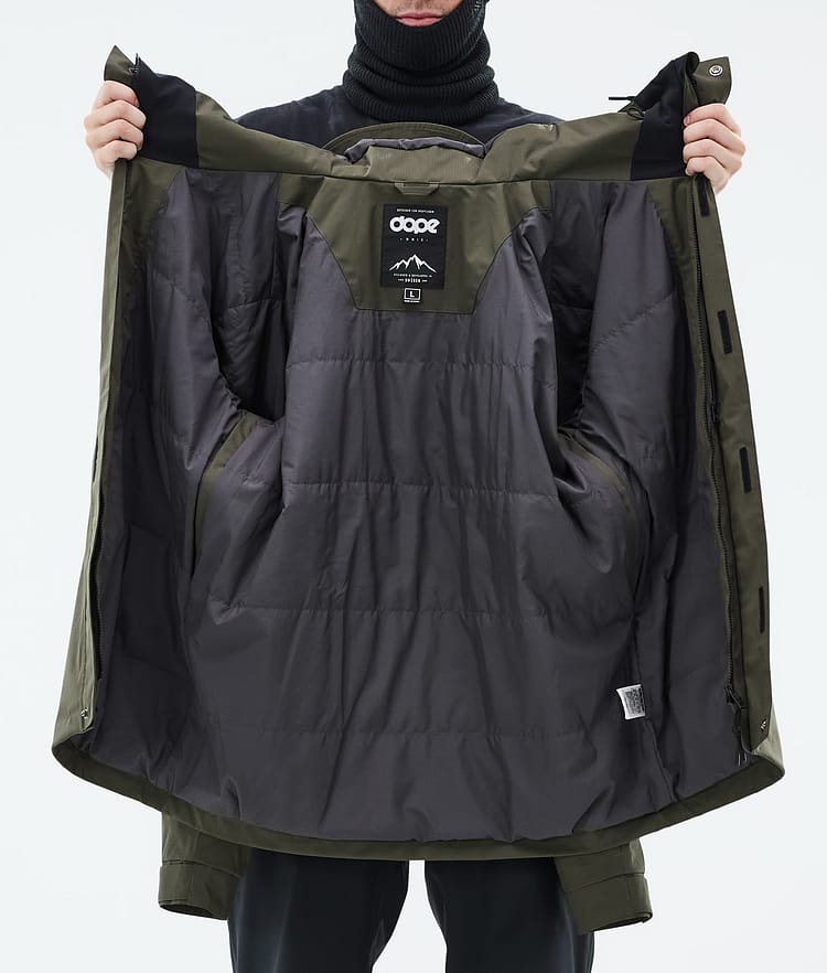 Dope Blizzard Full Zip Laskettelutakki Miehet Olive Green, Kuva 9 / 9