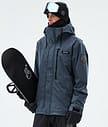Dope Blizzard Full Zip Lumilautailutakki Miehet Metal Blue