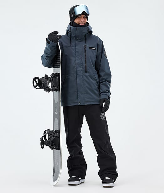 Dope Blizzard Full Zip Lumilautailu Outfit Metal Blue/Black