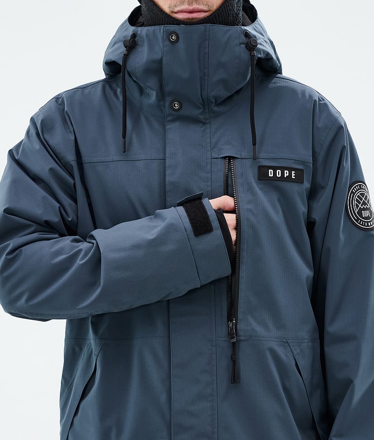 Dope Blizzard Full Zip Lumilautailutakki Miehet Metal Blue, Kuva 9 / 10