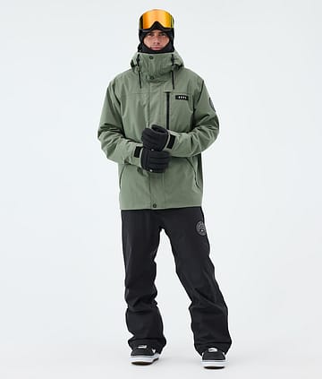 Dope Blizzard Full Zip Lumilautailu Outfit Moss Green/Black