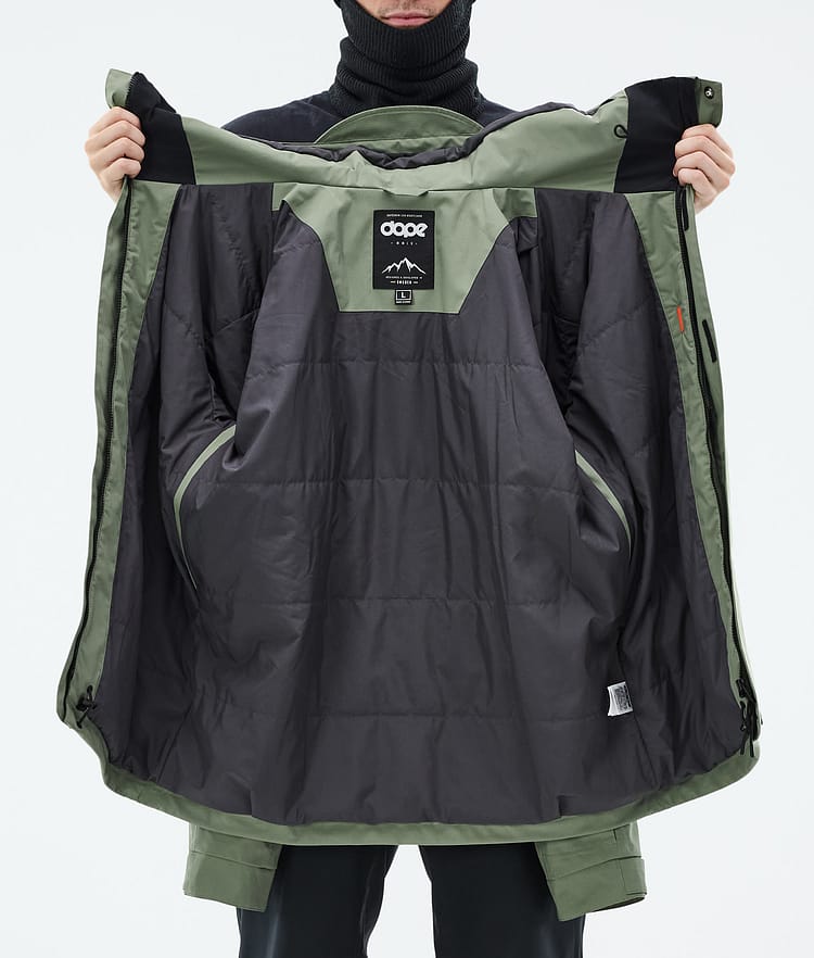 Dope Blizzard Full Zip Lumilautailutakki Miehet Moss Green, Kuva 9 / 9