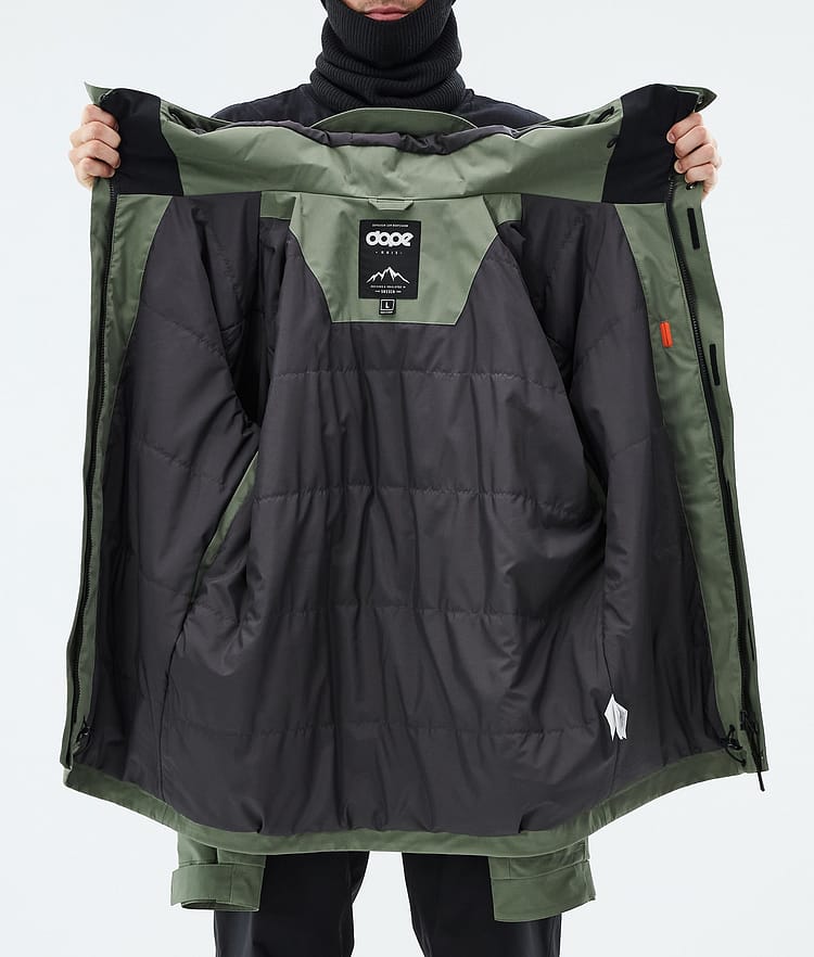 Dope Blizzard Full Zip Lumilautailutakki Miehet Moss Green, Image 9 of 9