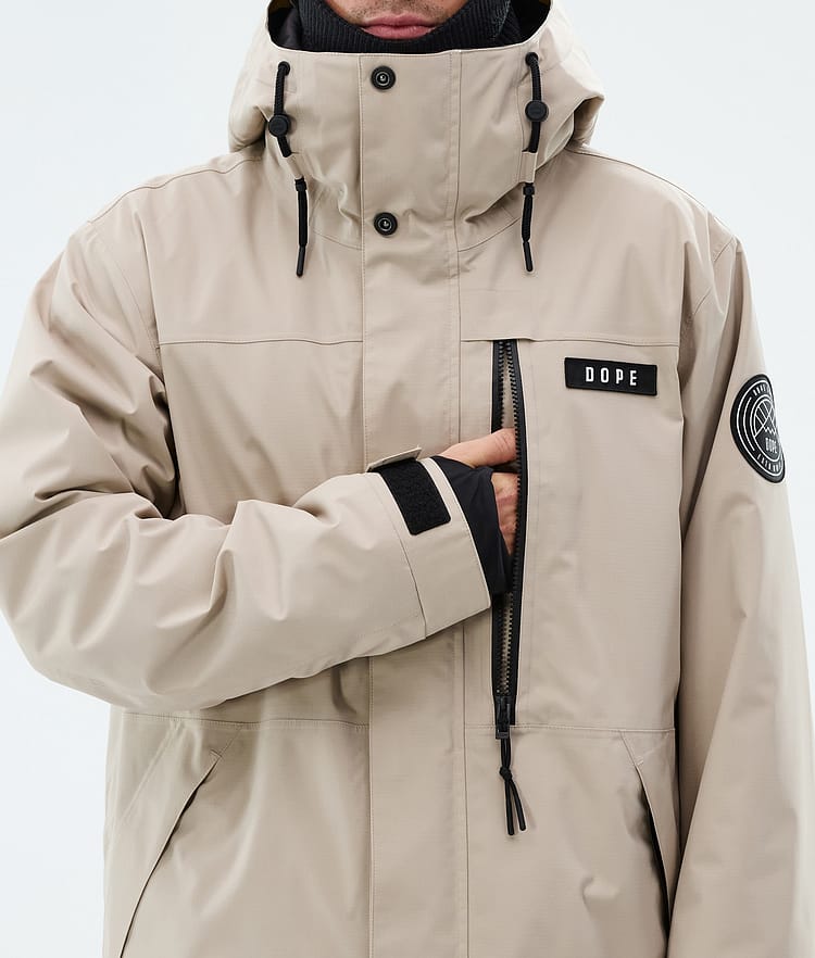 Dope Blizzard Full Zip Lumilautailutakki Miehet Sand, Image 8 of 9