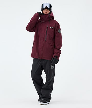 Dope Blizzard Full Zip Lumilautailu Outfit Burgundy/Black