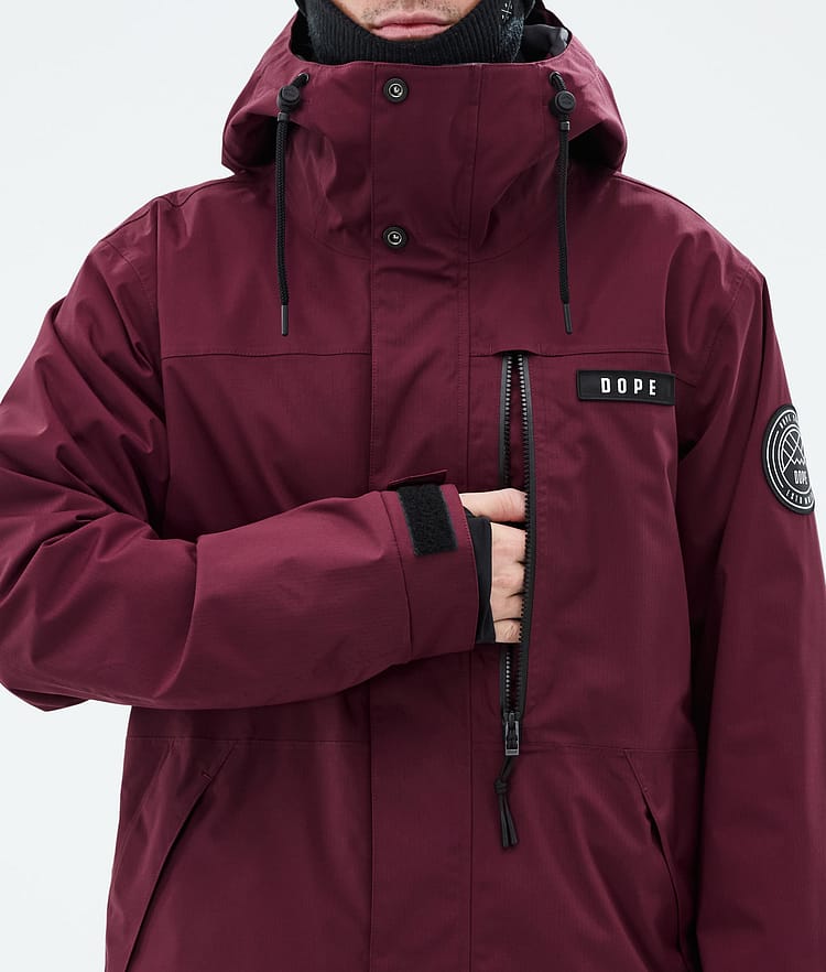 Dope Blizzard Full Zip Lumilautailutakki Miehet Burgundy, Kuva 9 / 10