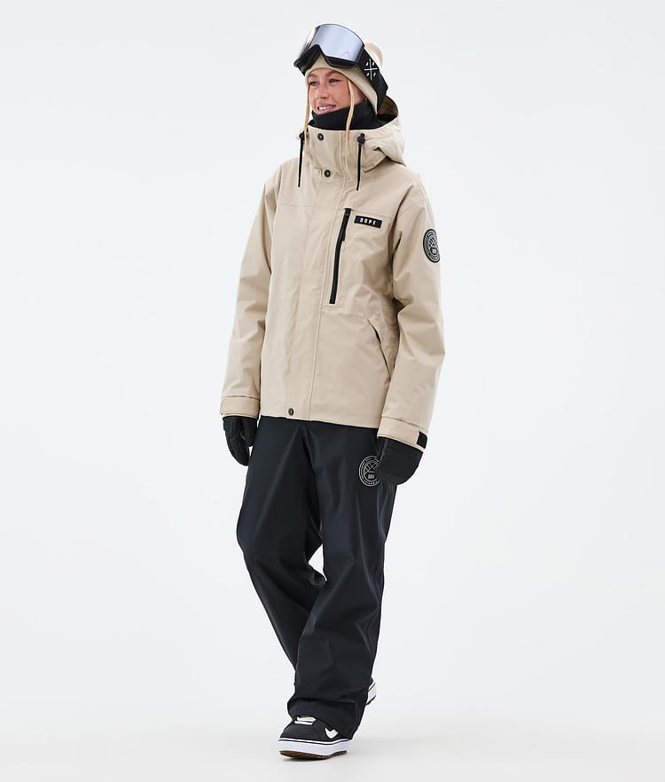 Dope Blizzard W Full Zip Lumilautailutakki Naiset Sand, Kuva 2 / 9