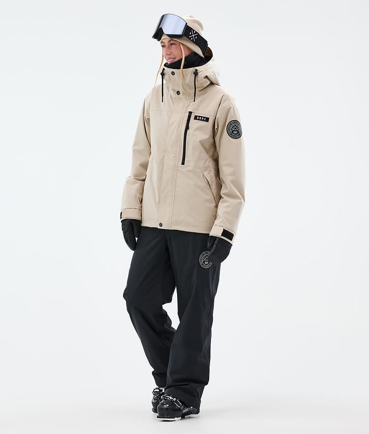 Dope Blizzard W Full Zip Laskettelutakki Naiset Sand, Kuva 2 / 9