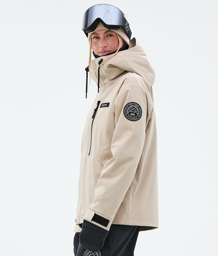 Dope Blizzard W Full Zip Lumilautailutakki Naiset Sand, Kuva 5 / 9