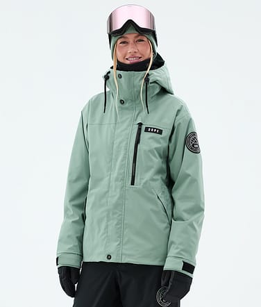 Dope Blizzard W Full Zip Laskettelutakki Naiset Faded Green