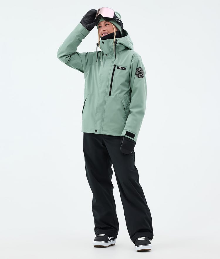 Dope Blizzard W Full Zip Lumilautailutakki Naiset Faded Green, Kuva 2 / 9