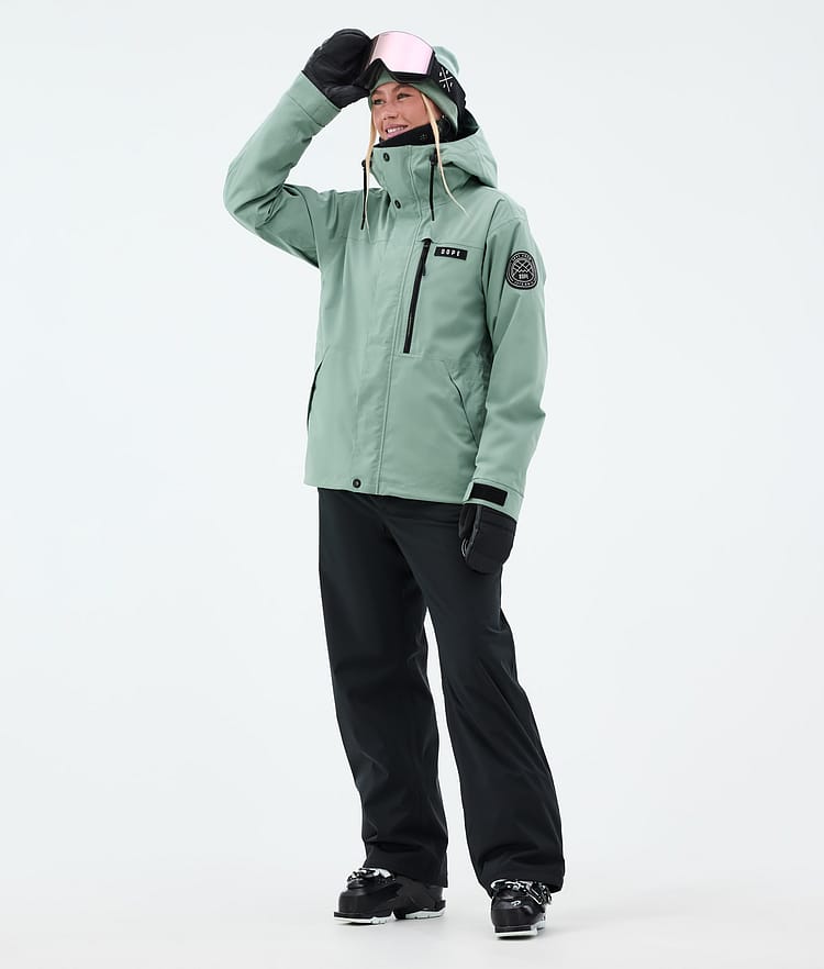 Dope Blizzard W Full Zip Laskettelutakki Naiset Faded Green, Kuva 2 / 9