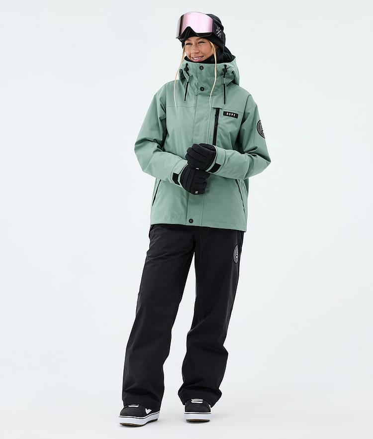 Dope Blizzard W Full Zip Lumilautailutakki Naiset Faded Green, Image 2 of 9