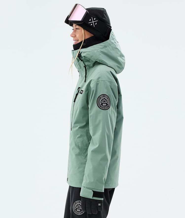 Dope Blizzard W Full Zip Lumilautailutakki Naiset Faded Green, Image 5 of 9