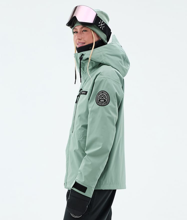 Dope Blizzard W Full Zip Laskettelutakki Naiset Faded Green, Kuva 5 / 9