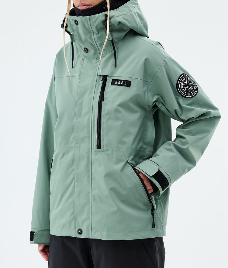 Dope Blizzard W Full Zip Lumilautailutakki Naiset Faded Green, Image 7 of 9