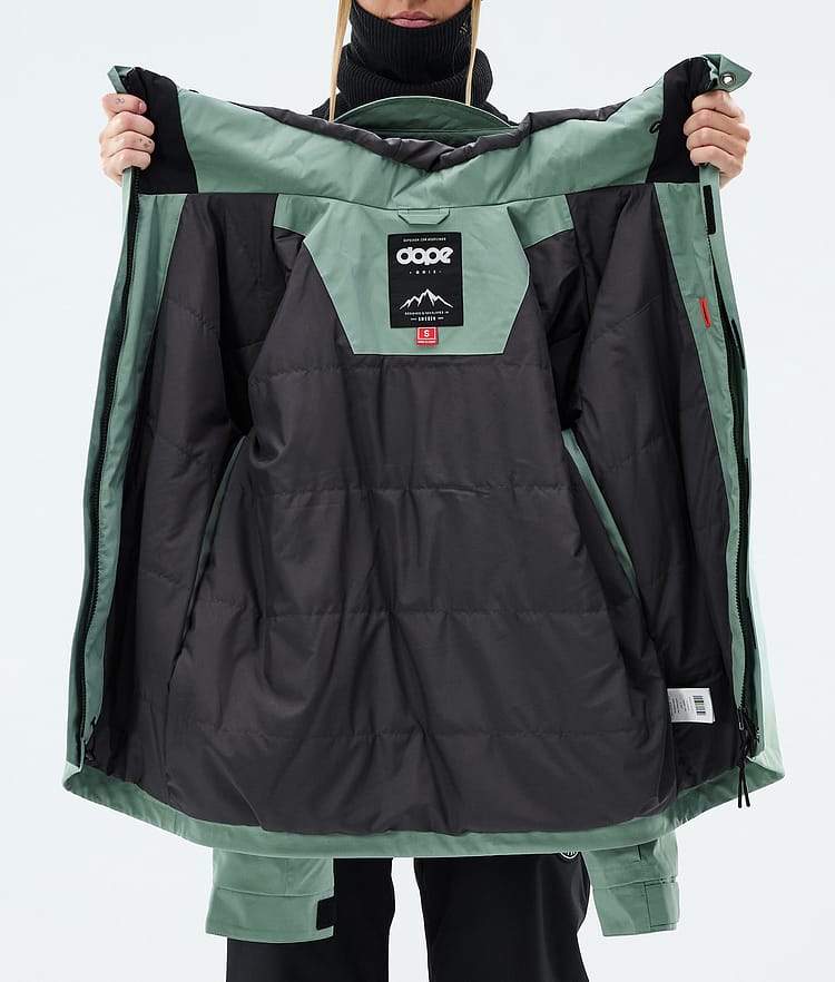 Dope Blizzard W Full Zip Lumilautailutakki Naiset Faded Green, Image 9 of 9