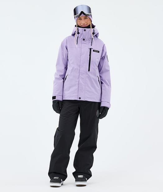Dope Blizzard W Full Zip Lumilautailu Outfit Faded Violet/Black