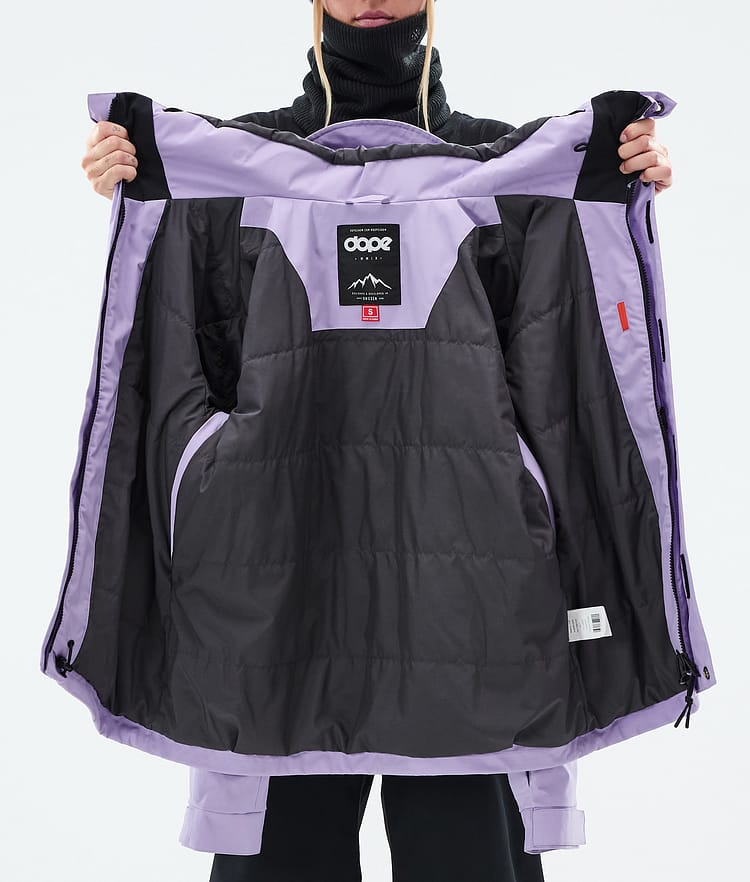 Dope Blizzard W Full Zip Lumilautailutakki Naiset Faded Violet, Kuva 9 / 9