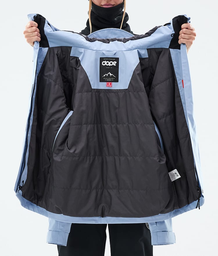Dope Blizzard W Full Zip Laskettelutakki Naiset Light Blue, Kuva 9 / 9