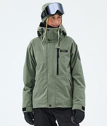 Dope Blizzard W Full Zip Laskettelutakki Naiset Moss Green