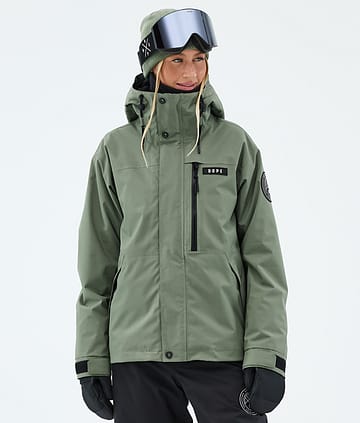 Dope Blizzard W Full Zip Lumilautailutakki Moss Green