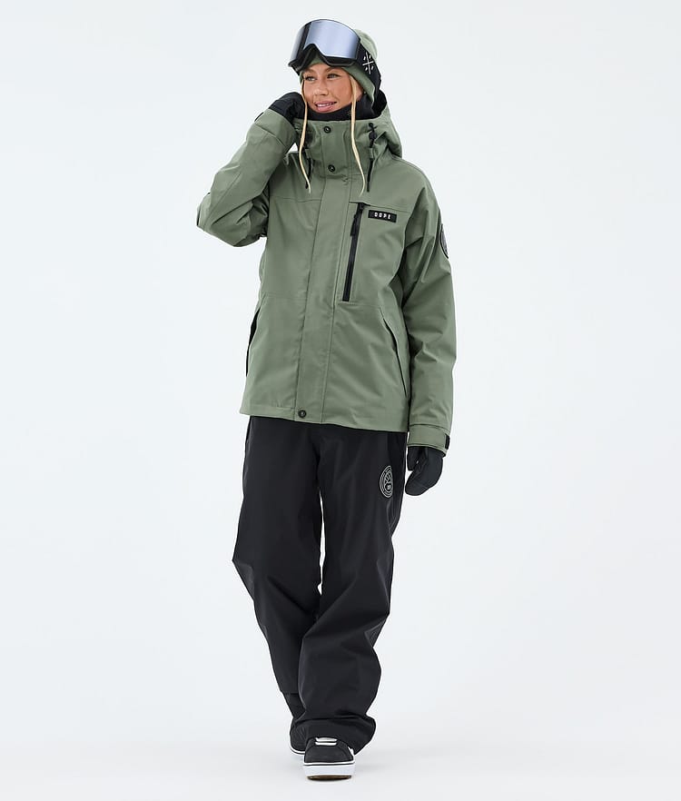 Dope Blizzard W Full Zip Lumilautailutakki Naiset Moss Green, Image 2 of 9