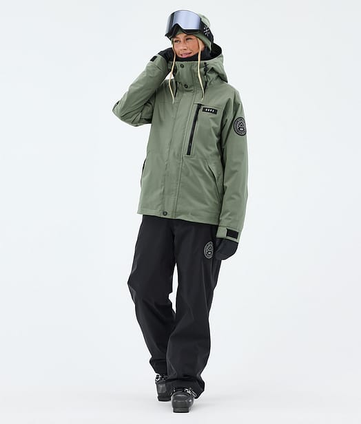 Dope Blizzard W Full Zip Laskettelu Outfit Moss Green