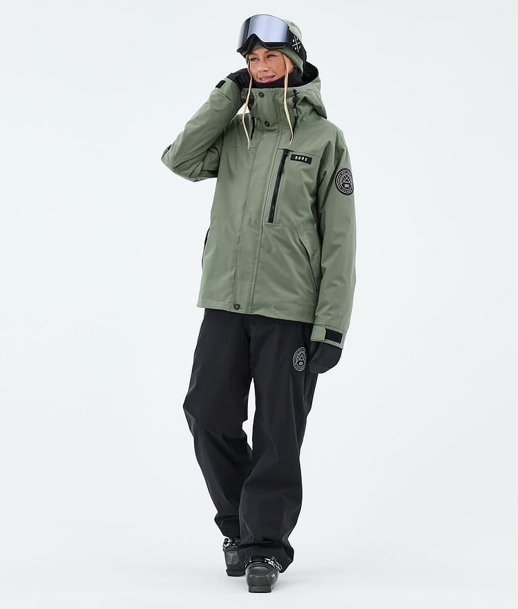Dope Blizzard W Full Zip Laskettelutakki Naiset Moss Green, Image 2 of 9
