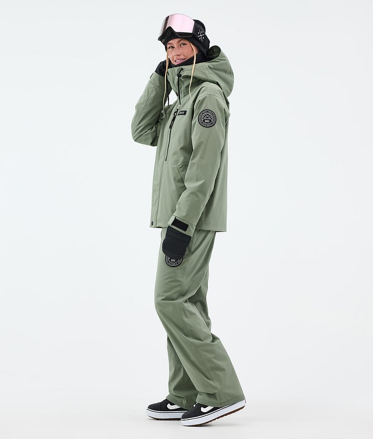 Dope Blizzard W Full Zip Lumilautailutakki Naiset Moss Green, Kuva 3 / 9
