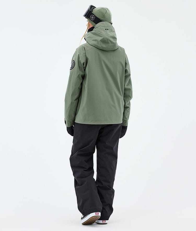 Dope Blizzard W Full Zip Lumilautailutakki Naiset Moss Green, Image 3 of 9