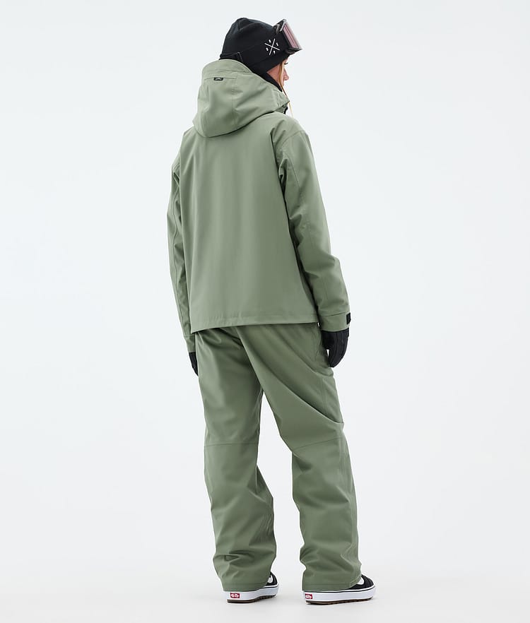 Dope Blizzard W Full Zip Lumilautailutakki Naiset Moss Green, Kuva 4 / 9